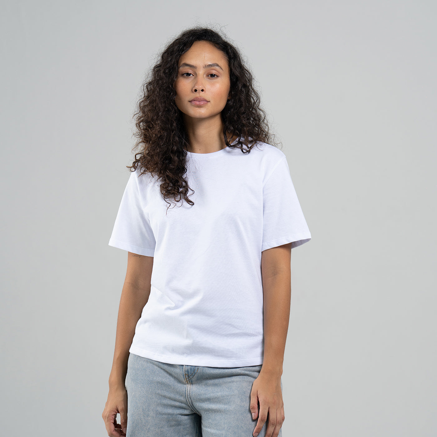 Camiseta Básica Blanca Adulto Mujer