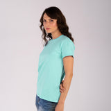 Camiseta Clásica Primavera Azul Verdoso