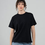 Camiseta Básica Negra Adulto Mujer