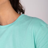 Camiseta Clásica Primavera Azul Verdoso