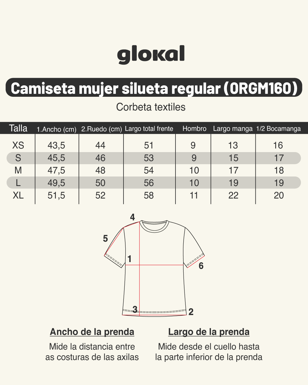 Camiseta básicas de mujer corte regular